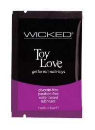 Лубрикант на водной основе для использования с игрушками WICKED Toy Love - 3 мл. - Wicked - купить с доставкой в Белгороде