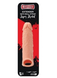 Телесная насадка EXTENDER WITH BALL STRAP 6.5 - 17 см. - Dream Toys - в Белгороде купить с доставкой
