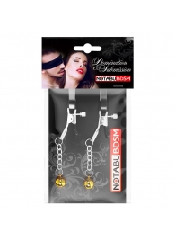 Оригинальные зажимы на соски с желтыми шариками - Notabu - купить с доставкой в Белгороде