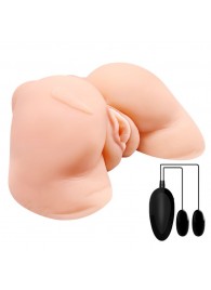 Телесная вибровагина Julie с 2 рабочими отверстиями - Baile - в Белгороде купить с доставкой