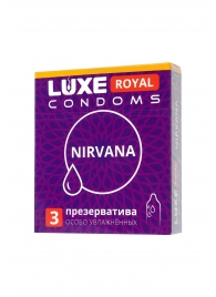 Презервативы с увеличенным количеством смазки LUXE Royal Nirvana - 3 шт. - Luxe - купить с доставкой в Белгороде