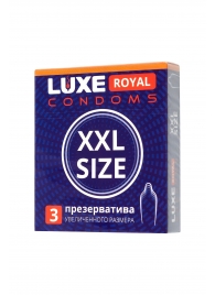 Презервативы увеличенного размера LUXE Royal XXL Size - 3 шт. - Luxe - купить с доставкой в Белгороде