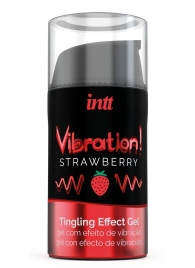 Жидкий интимный гель с эффектом вибрации Vibration! Strawberry - 15 мл. - INTT - купить с доставкой в Белгороде