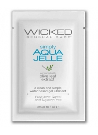 Гель-лубрикант Simply Aqua Jelle - 3 мл. - Wicked - купить с доставкой в Белгороде