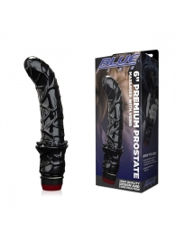 Черный вибромассажер простаты 6  Premium Prostate Massager - BlueLine - в Белгороде купить с доставкой