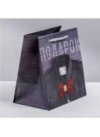 Ламинированный квадратный пакет «Мужской стиль» - 14 х 14 х 9 см. - Сима-Ленд - купить с доставкой в Белгороде