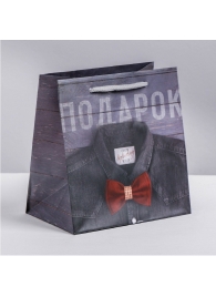 Ламинированный квадратный пакет «Мужской стиль» - 14 х 14 х 9 см. - Сима-Ленд - купить с доставкой в Белгороде