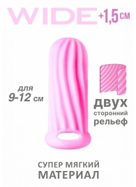 Розовый фаллоудлинитель Homme Wide - 11 см. - Lola Games - в Белгороде купить с доставкой