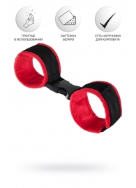 Красно-черные велюровые оковы Anonymo - ToyFa - купить с доставкой в Белгороде