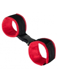 Красно-черные велюровые оковы Anonymo - ToyFa - купить с доставкой в Белгороде