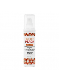 Разогревающее массажное масло Gourmet White Peach Organic с органическими ингредиентами - 50 мл. - Exsens - купить с доставкой в Белгороде