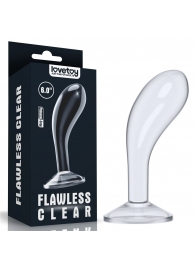 Прозрачный стимулятор простаты Flawless Clear Prostate Plug - 15 см. - Lovetoy - в Белгороде купить с доставкой