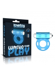 Голубое, светящееся в темноте эрекционное виброкольцо Lumino Play Vibrating Penis Ring - Lovetoy - в Белгороде купить с доставкой