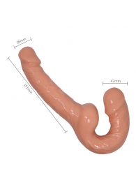 Телесный безремневой страпон Ultra Passionate Harness - Baile - купить с доставкой в Белгороде