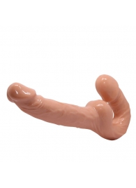 Телесный безремневой страпон Ultra Passionate Harness - Baile - купить с доставкой в Белгороде