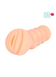 Телесный мастурбатор-вагина с комплектом эрекционных колец - Bior toys - в Белгороде купить с доставкой
