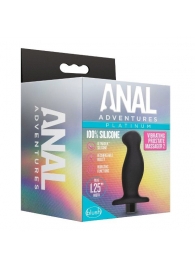 Черный анальный вибромассажёр Silicone Vibrating Prostate Massager 02 - 10,8 см. - Blush Novelties - в Белгороде купить с доставкой