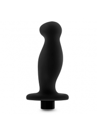 Черный анальный вибромассажёр Silicone Vibrating Prostate Massager 02 - 10,8 см. - Blush Novelties - в Белгороде купить с доставкой