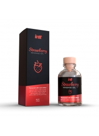 Массажный гель с ароматом клубники Strawberry - 30 мл. - INTT - купить с доставкой в Белгороде