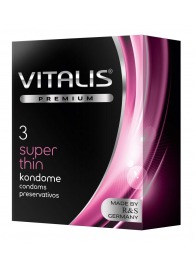 Ультратонкие презервативы VITALIS PREMIUM super thin - 3 шт. - Vitalis - купить с доставкой в Белгороде