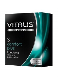 Контурные презервативы VITALIS PREMIUM comfort plus - 3 шт. - Vitalis - купить с доставкой в Белгороде