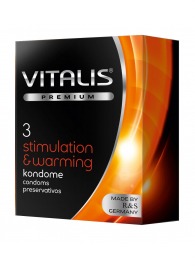 Презервативы VITALIS PREMIUM stimulation   warming с согревающим эффектом - 3 шт. - Vitalis - купить с доставкой в Белгороде