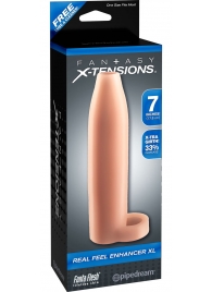 Телесная насадка Real Feel Enhancer XL - 17 см. - Pipedream - в Белгороде купить с доставкой