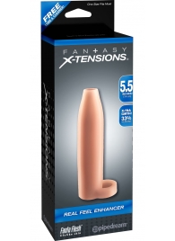 Насадка-расширитель с кольцом для подхвата мошонки Real Feel Enhancer - 14 см. - Pipedream - в Белгороде купить с доставкой