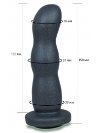 Черная анальная рельефная насадка-фаллоимитатор - 15 см. - LOVETOY (А-Полимер) - купить с доставкой в Белгороде