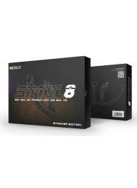 Черный вибромассажер простаты Nexus Simul8 Stroker Edition с кольцами для пениса и мошонки - Nexus Range - в Белгороде купить с доставкой