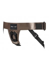 Бронзовый пояс для насадок Curious Harness - Strap-on-me - купить с доставкой в Белгороде