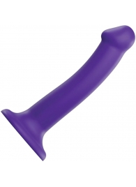 Фиолетовый фаллоимитатор-насадка Strap-On-Me Dildo Dual Density size M - 18 см. - Strap-on-me - купить с доставкой в Белгороде