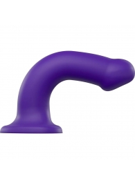 Фиолетовый фаллоимитатор-насадка Strap-On-Me Dildo Dual Density size L - 19 см. - Strap-on-me - купить с доставкой в Белгороде