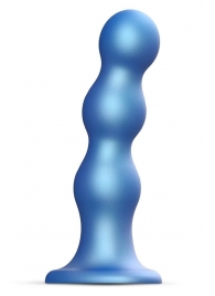 Голубая насадка Strap-On-Me Dildo Plug Balls size S - Strap-on-me - купить с доставкой в Белгороде