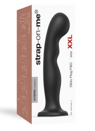 Черная насадка Strap-On-Me Dildo Plug P G size XXL - Strap-on-me - купить с доставкой в Белгороде