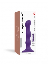 Фиолетовая насадка Strap-On-Me Dildo Geisha Balls size XL - Strap-on-me - купить с доставкой в Белгороде