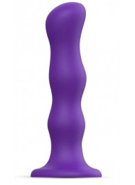 Фиолетовая насадка Strap-On-Me Dildo Geisha Balls size XL - Strap-on-me - купить с доставкой в Белгороде