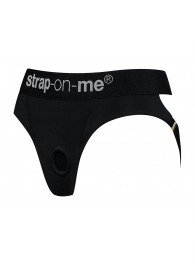 Черные трусики для насадок Heroine Lingerie Harness - size S - Strap-on-me - купить с доставкой в Белгороде