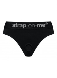 Черные трусики для насадок Heroine Lingerie Harness - size M - Strap-on-me - купить с доставкой в Белгороде