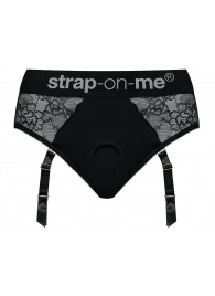 Черные трусики для насадок Diva Lingerie Harness - size M - Strap-on-me - купить с доставкой в Белгороде