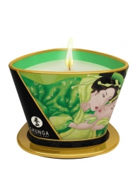 Массажная свеча Exotic Green Tea с ароматом зелёного чая - 170 мл. - Shunga - купить с доставкой в Белгороде