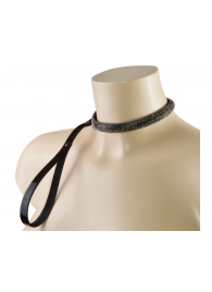 Эффектный сверкающий ошейник с поводком  Гламур - Sitabella - купить с доставкой в Белгороде