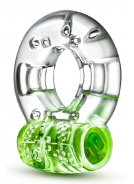 Зеленое эрекционное виброкольцо Arouser Vibrating C-Ring - Blush Novelties - в Белгороде купить с доставкой