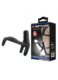 Черная вибронасадка на пенис Vibrating Penis Sling - Baile - в Белгороде купить с доставкой