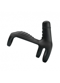 Черная вибронасадка на пенис Vibrating Penis Sling - Baile - в Белгороде купить с доставкой