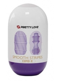Сиреневый мастурбатор-яйцо Smooth Stripes - Baile - в Белгороде купить с доставкой