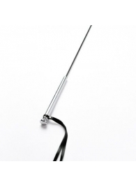 Черный кожаный стек с гладкой ручкой - 55 см. - Crazy Handmade - купить с доставкой в Белгороде