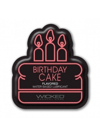 Лубрикант на водной основе со вкусом торта с кремом Wicked Aqua Birthday cake - 3 мл. - Wicked - купить с доставкой в Белгороде