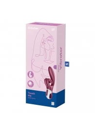 Бордовый вибратор-кролик Touch me - 21,2 см. - Satisfyer