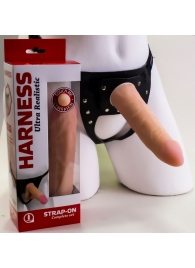 Страпон Харнесс из трусиков и насадки-фаллоса - 17,5 см. - LOVETOY (А-Полимер) - купить с доставкой в Белгороде